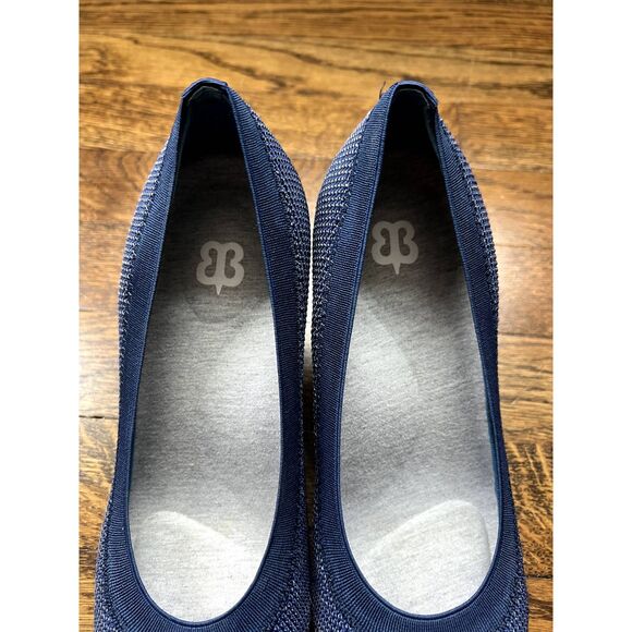 Betabrand Late To The Gate Blue Knit Kitten Heels Blue Women's Size 8 - Picture 5 of 7